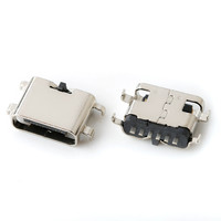 Konektor Micro USB Mini 5 Pin Betina, Port Antarmuka Micro USB untuk Pengisian Daya pada Kabel Fleksibel Ponsel
