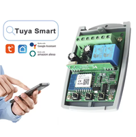 Interrupteur intelligent Wifi Tuya, télécommande universelle 433 MHz, récepteur de porte de garage, module relais 2 canaux