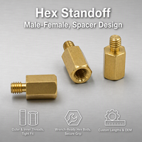 Brass Hex Standoff Male Female Threaded Spacer M3 M4 PCB Mounting Pillar Electronics CNC Turning Fastener OEM Wholesale