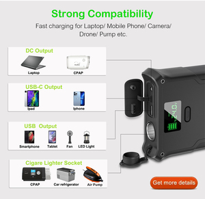 High Quality Hot <strong>Sale</strong> 40000mAh 36000mah Portable Battery Solar Power Bank PD65W USB Fast Charging <strong>for</strong> Laptop CPAP Charging - Product Image 5