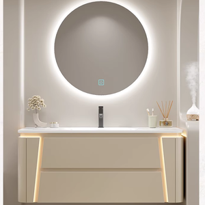 Montado en la pared laca <span class=keywords><strong>baño</strong></span> vanidad diseño Hotel usado <span class=keywords><strong>baño</strong></span> conjuntos comercial gabinete LED <span class=keywords><strong>espejo</strong></span> iluminación - Product Image 2