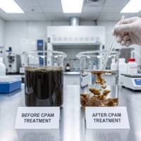 Polyacrylamide Cationique CPAM Floculant Cationique Polymère pour la Déshydratation des Boues Coagulant Cationique