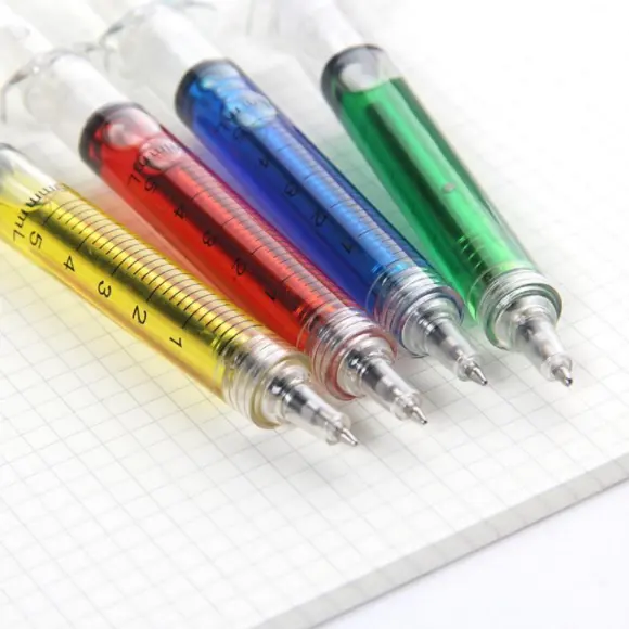 Рекламные товары для студентов, шприц, креативная пластиковая шариковая ручка, милая детская ручка