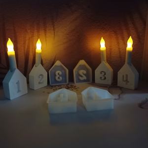 S0111 Ins Star <b>House</b> 3D Silicone Cake Mold Six Family Home Decor Figurines Ornaments for Cupcake Baking Bag Packed - Product Image 4