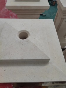 Columna Conmemorativa Moderna de Piedra Caliza Sólida, Pilar de Piedra Caliza Natural Beige <span class=keywords><strong>Fontainebleau</strong></span> para Templos y Santuarios al Aire Libre - Product Image 4