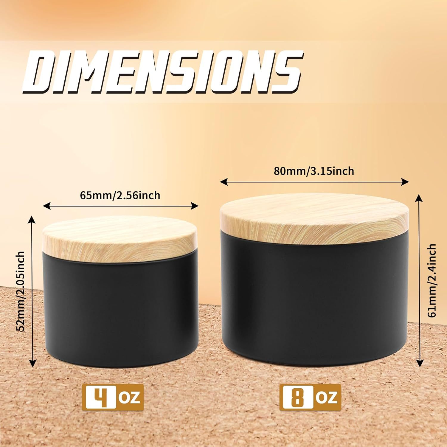 Black with wood-grain lid