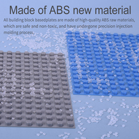 16x16 Studs Blok Bangunan Plastik ABS Alas Hijau Model Mainan Edukatif Set Konstruksi untuk Anak-anak