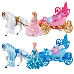 دمية على شكل أميرة النقل لعبة الحصان النقل البلاستيكية اللعب دمية جميلة للفتيات - Product Image 3