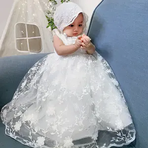 MQATZ नई पार्टी लड़की पोशाक सफेद रॉयल डिजाइन नवजात बेबी बप्तिस्मा कपड़े B-8873