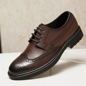 Top Luxury Designer Spring Men's Square Toe Transpirable Lace-Up Bean Shoes para oficina y Carrera - Product Image 5