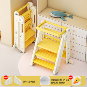 Taburete Plegable para Niños, Torre de Aprendizaje para Cocina, Antideslizante y Antivuelco, <span class=keywords><strong>Escalera</strong></span> de Ayuda para Niños - Product Image 2