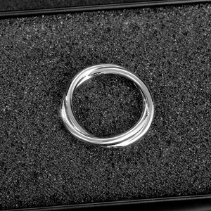 Anello a doppio strato semplice da donna, accessorio per dita alla moda per l'uso quotidiano - Product Image 2