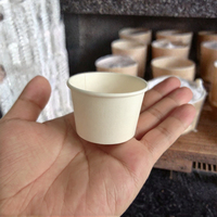 Gobelet en papier biodégradable écologique à paroi simple JAN GOO 60 ml, qualité alimentaire, étanche, diamètre 55 mm, mini dégustation