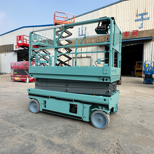 Plateforme élévatrice <span class=keywords><strong>de</strong></span> chantier aérienne autopropulsée à ciseaux, alimentée par batterie, avec une <span class=keywords><strong>hauteur</strong></span> <span class=keywords><strong>de</strong></span> <span class=keywords><strong>travail</strong></span> <span class=keywords><strong>de</strong></span> 8 m, échafaudage mobile en acier - Product Image 1