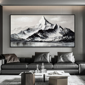 Cuchillo texturizado hecho a mano, lienzo acrílico, arte de pared, Dafen, paisaje de montañas nevadas abstractas de China, pintura al óleo para paisaje de Hotel - Product Image 4