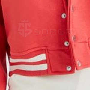 Men's Stylish Hooded Letterman High Street Winter Jacket Stand Collar Breathable Quick Dry Cotton/<b>Wool</b> Customizable Color & Size - Product Image 6