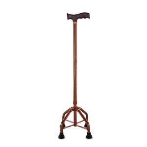 Anti Slip Stainless Steel Telescopic <b>Walking</b> <b>Stick</b> For Elderly With Rubber Tips And Four Legged Base - Product Image 2