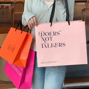 High Quality <b>Biodegradable</b> Eco-Friendly Thick Cardboard Portable Shopping <b>Paper</b> Bag Custom Logo Ribbon Handle Luxury Gift Pack - Product Image 1