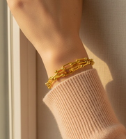 Bracelet tendance multifonctionnel en laiton plaqué or 24 carats, chaîne serpent haute sensibilité, cadeau créatif Z H