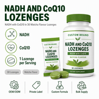 Comprimés sublinguaux NADH CoQ10 pour la clarté mentale, l'énergie, la certification Halal, casher, végétalien, sans gluten, soutien immunitaire, en blister