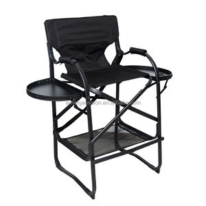 كرسي مكياج قابل للطي من سبائك الألومنيوم عالية القدم كرسي مدير رفع كرسي مزدوج مسند رأس تجاري للأثاث - Product Image 1