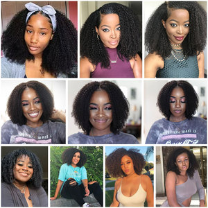 Lot de Cheveux Humains Vierges Remy de Haute Qualité avec Closure, <span class=keywords><strong>Tissage</strong></span> de Cheveux Humains Afro Crépus Bouclés 4C de Mongolie pour Femmes Noires - Product Image 6