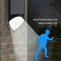 Lampes solaires murales décoratives modernes Wagan pour extérieur, avec détecteur de mouvement, 140 LED, IP65, étanches, sécurité, mini-flamme