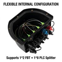 Terminal Akses Fiber Pra-terminasi Tahan Air IP68 10 Port Grosir, Kotak NAP Luar Ruangan dengan Splitter PLC 1x8