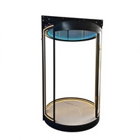 Ascenseur résidentiel de luxe, assemblage complet de la cabine, éclairage LED personnalisé au plafond et pièces détachées pour ascenseur