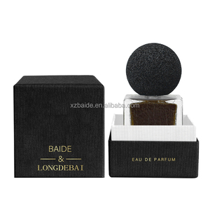 Botella de Perfume Cuadrada Negra al por Mayor con Pulverizador de Bomba, 30ml, 50ml, 100ml, Botella Vacía con Tapa de Piedra Volcánica - Product Image 4