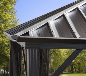 Décoration de jardin extérieur Toit rigide en acier Gazebo permanent écologique <span class=keywords><strong>Moustiquaire</strong></span> anti-rongeurs Assemblage facile <span class=keywords><strong>Terrasse</strong></span> - Product Image 6