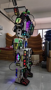 Traje <span class=keywords><strong>de</strong></span> Robot Gigante Luminoso con Luces LED Eléctricas para Actuaciones <span class=keywords><strong>de</strong></span> Baile en Fiestas <span class=keywords><strong>de</strong></span> Navidad y Halloween, con Pantalla en el Pecho - Product Image 6