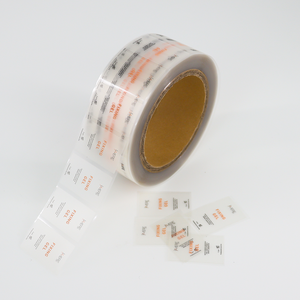 สติกเกอร์กันน้ำแบบม้วน PET ใสพิมพ์ลายโลโก้สีทองแบบกำหนดเองสำหรับขายส่ง OEM - Product Image 1