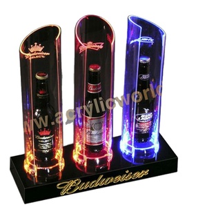 ชั้นวางขวดไวน์อะคริลิค LED สำหรับโชว์ขวดไวน์แบบสั่งทำ - Product Image 1