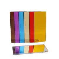 Plaque de miroir acrylique en plastique rouge 4x6 pieds