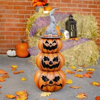 Décorations de fête d'Halloween, spectacles, décorations extérieures, arche de citrouille en résine, sculptures géantes en fibre de verre