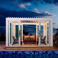 Porte coulissante en verre rétractable écologique pour véranda, double vitrage automatique pour jardin, patio et cour résidentielle