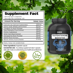 Cápsulas OEM para Aumentar la Testosterona, Desarrollan Músculos Más Fuertes, Potenciadores de Testosterona para Hombres, para Mayor Resistencia y Fuerza - Product Image 3