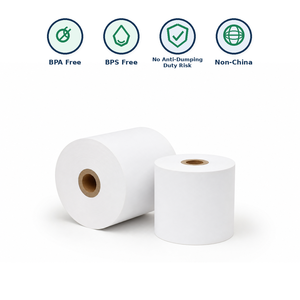 Rollo de Papel Térmico de 80x80mm, Libre de BPA y BPS, para Caja Registradora, con Logotipo Personalizado OEM - Product Image 1