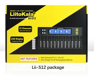 Cargador de Baterías LiitoKala Lii-S12 para Li-ion 3.7V, NiMH 1.2V, Li-FePO4 3.2V, IMR 3.8V, Compatible con 18650, 26650, 21700, <span class=keywords><strong>AA</strong></span>, AAA - Product Image 5