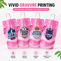 Pochette pliable écologique sans BPA, recyclable, 500 ml, pour événements sportifs et cadeaux promotionnels