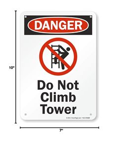 Letrero de Seguridad de Aluminio con Símbolo de Prohibido Subir, Resistente a la Oxidación, para Exteriores, para Fábrica, Almacén, Sitio de Construcción - Product Image 4