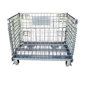 Cage pliante Cargo et équipement de stockage Conteneur en treillis métallique pliable galvanisé - Product Image 1