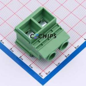 DB116A-12.7-2P-GN-P Screw Terminal Block P=12.7mm Connector ( Construction: 1x2P )( Pitch: 12.7mm )( Color: Green ) - Product Image 1