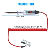 Testeur de circuit de tension de voiture et de camion 6-24V CC, affichage numérique, sonde électrique avec ampoule, outils de diagnostic automobile 3-36V