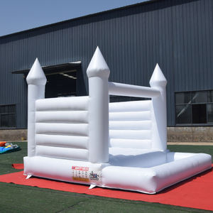 Videur de mariage de luxe commercial tout blanc sautant la maison de rebond blanche gonflable de château plein d'entrain - Product Image 1