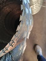 Fil de sécurité en acier galvanisé à double hélice Concertina BTO-22 anti-coupure pour clôture de ferme et protection de périmètre