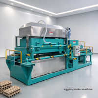 Machine compacte pour la fabrication de barquettes à œufs en papier pour petites ateliers, avec un aménagement qui permet de gagner de la place et une production stable