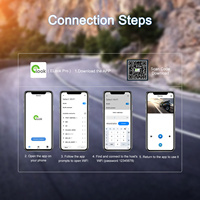 Podofo 5 pouces Écran tactile Unité principale de moto CarPlay/Android Auto/Airplay sans fil Enregistrement caméra DVR Étanche IP67 TPMS OEM