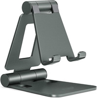 Support de téléphone portable de bureau réglable en hauteur, en alliage d'aluminium robuste, flexible et étanche, avec logo personnalisé